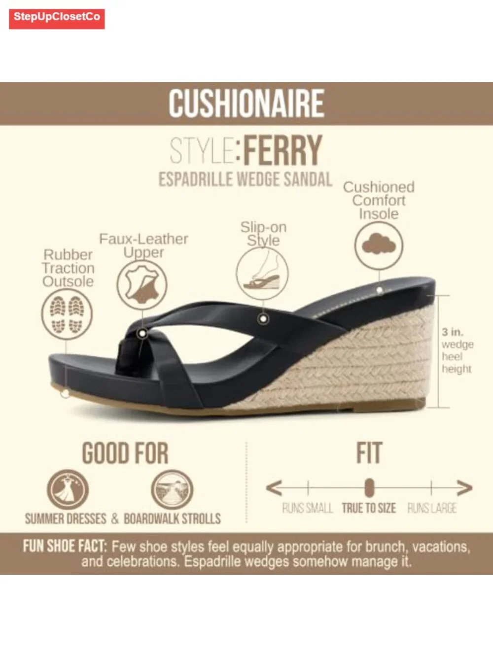 Women's Espadrille Wedge Sandals Thong Platform Flip Flops Cross Strap Slip On